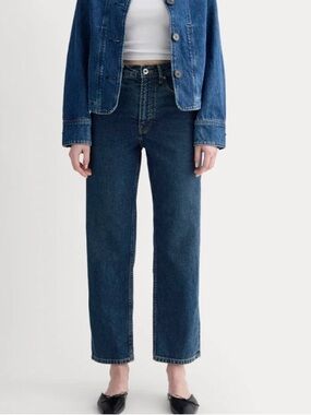 Everlane Dark Blue The Way high rise jeans size 28 Long